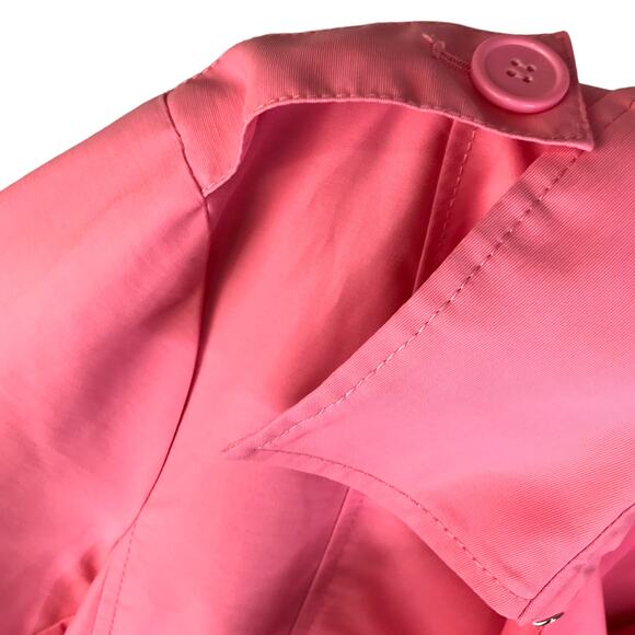 Max&Co. Trench Coat‎ Womens Pink Sz 6 Belted Jacket double breasted - Picture 6 of 12
